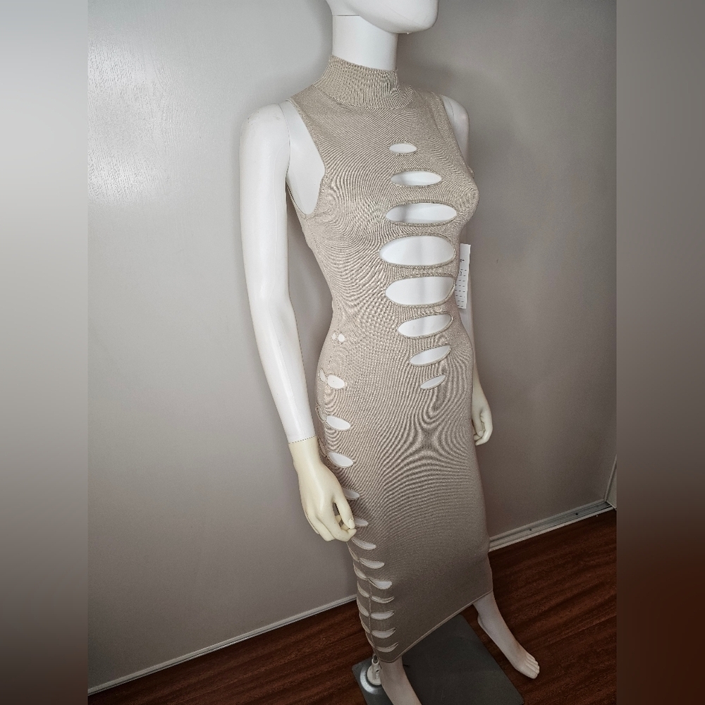 Women's Sexy Cut Out Sleeveless Maxi Dress Bodycon Party Club Long Dress Size S - Picture 6 of 13